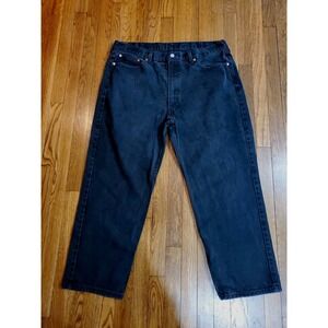 Levi's 550 Jeans Mens 42 X 30 Black Relaxed Fit Straight Leg Red Tab High Rise